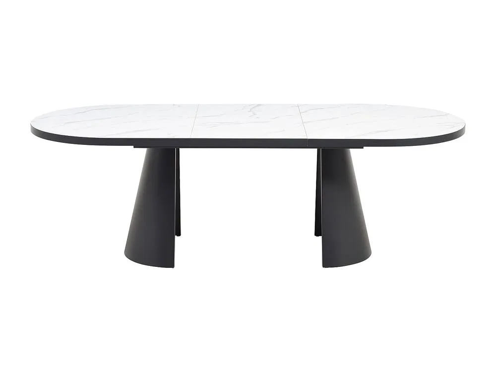 Vente-unique 6 - 10 Seater Extendable Dining Table In MDF & Metal - White and in Black 6