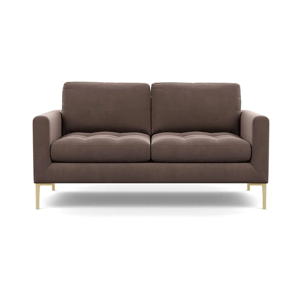 Heal's Eton 2 Seater Sofa Smart Velvet Mouse Brass Feet 1
