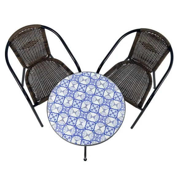 Nassau 2 Seater Bistro Set with San Remo Chairs 3