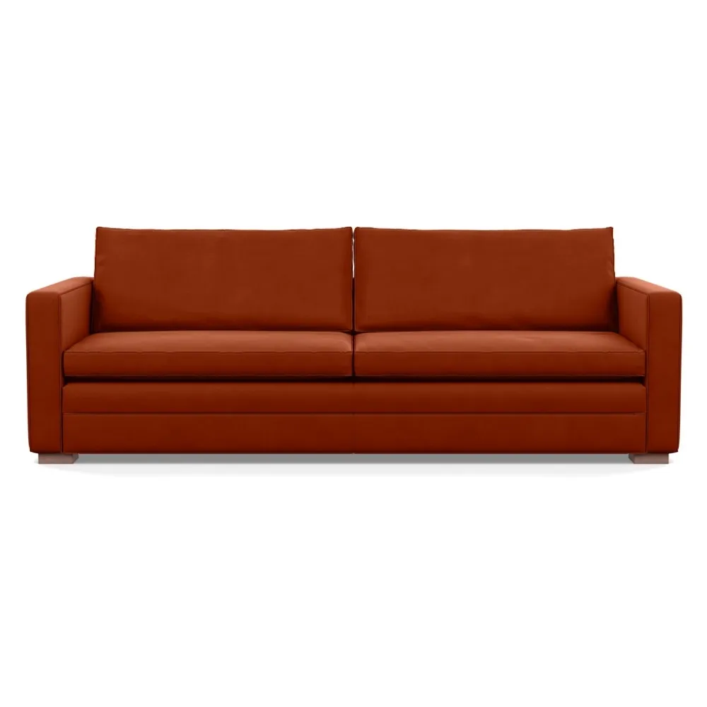 Heal's Palermo 5 Seater Sofa Nobilis Velvet Rust Walnut Feet 1