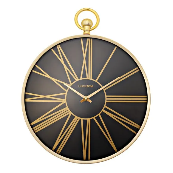 Hometime Pocket Watch Aluminium Round Wall Clock 1