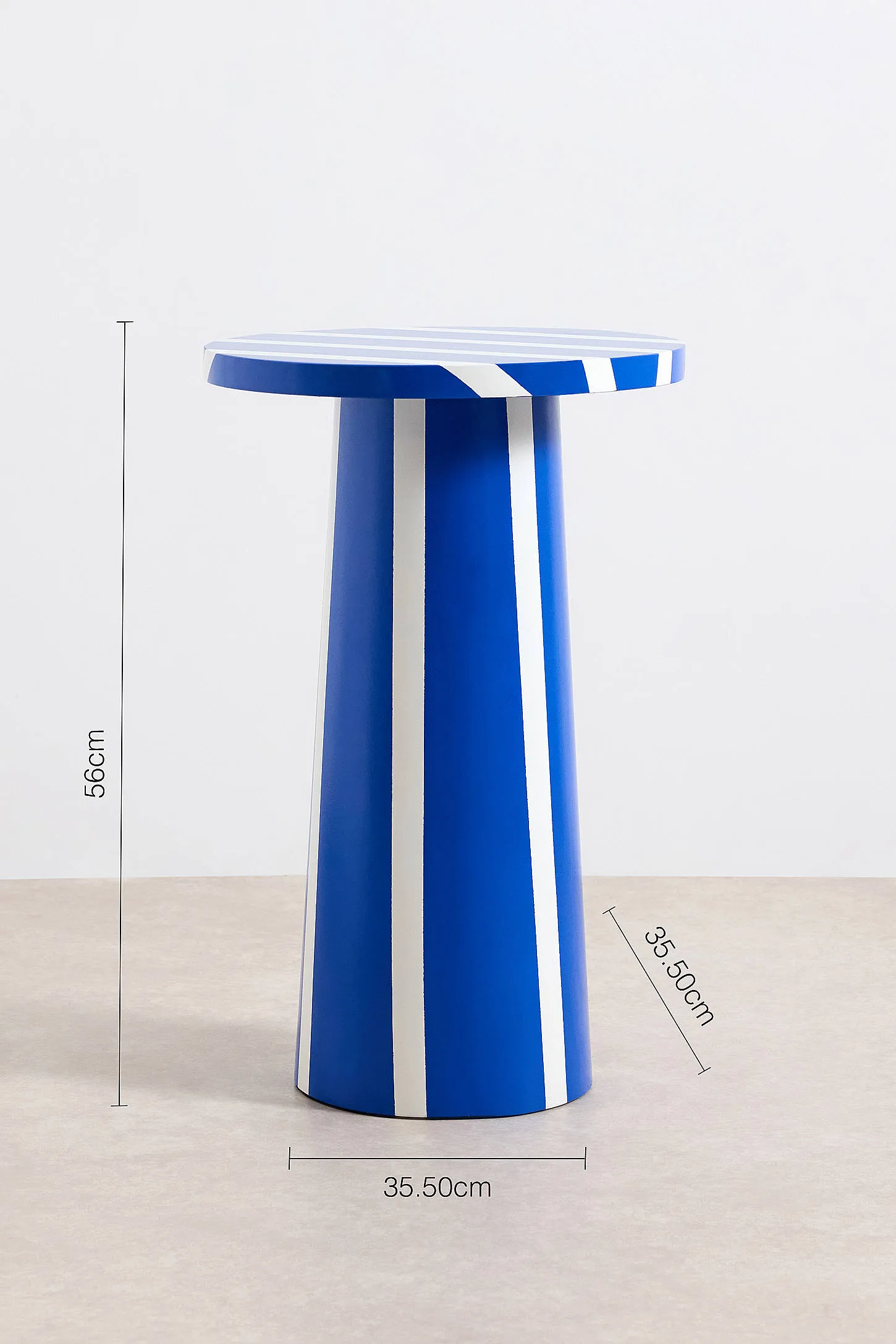 Striped Side Table - Blue 6