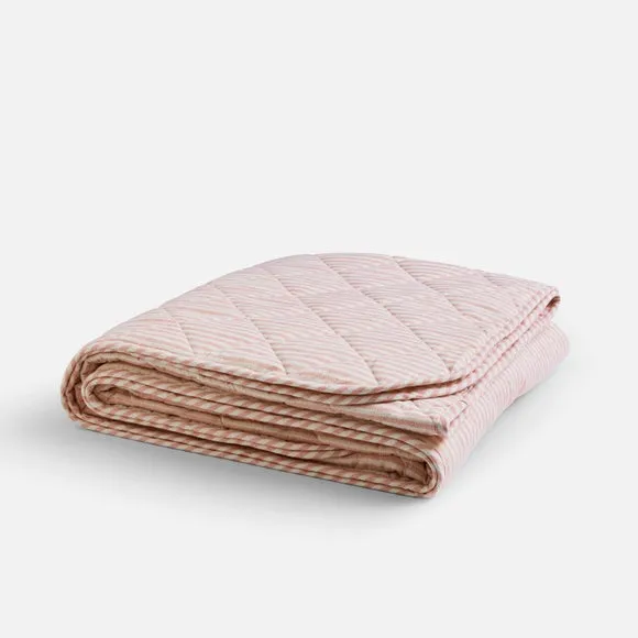 Camille Stripe Brushed Bedspread 4