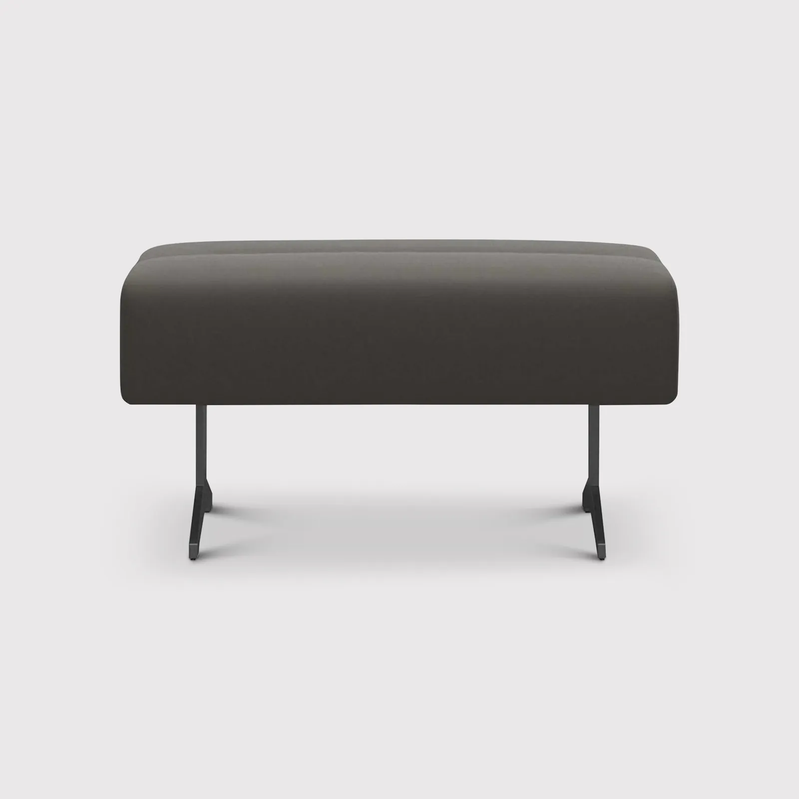 Stressless Stella Large Ottoman, Grey Leather | Barker & Stonehouse