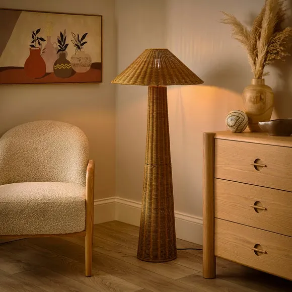 Ruri Boho Rattan Floor Lamp 2