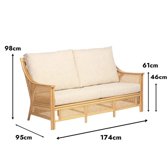 Desser Chester Rattan 3 Seater Sofa 6