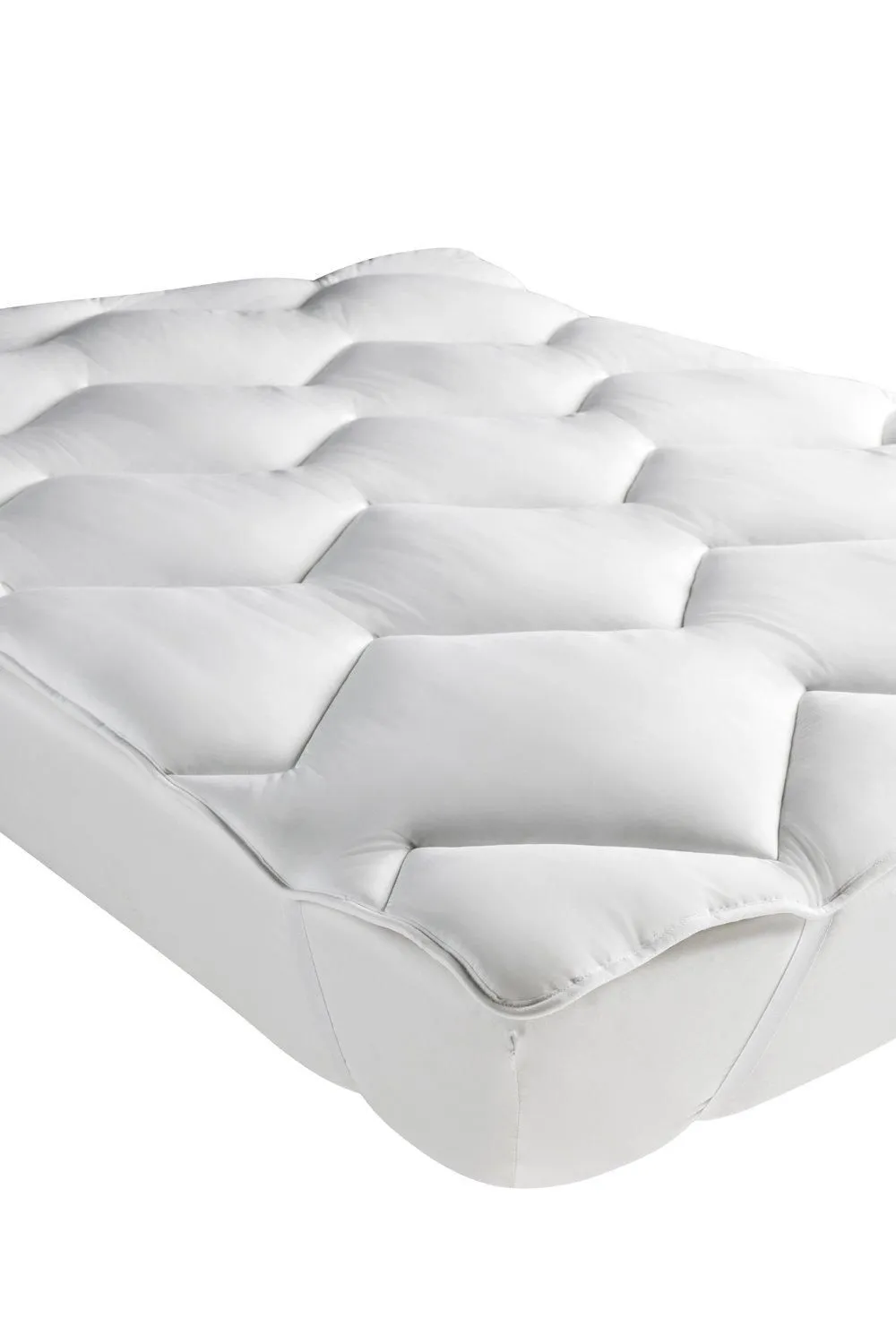 CHRISTY Luxury Quilted Mattress Topper in White