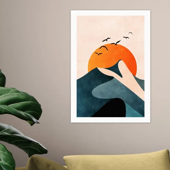 East End Prints Sunset Mountain Print 1