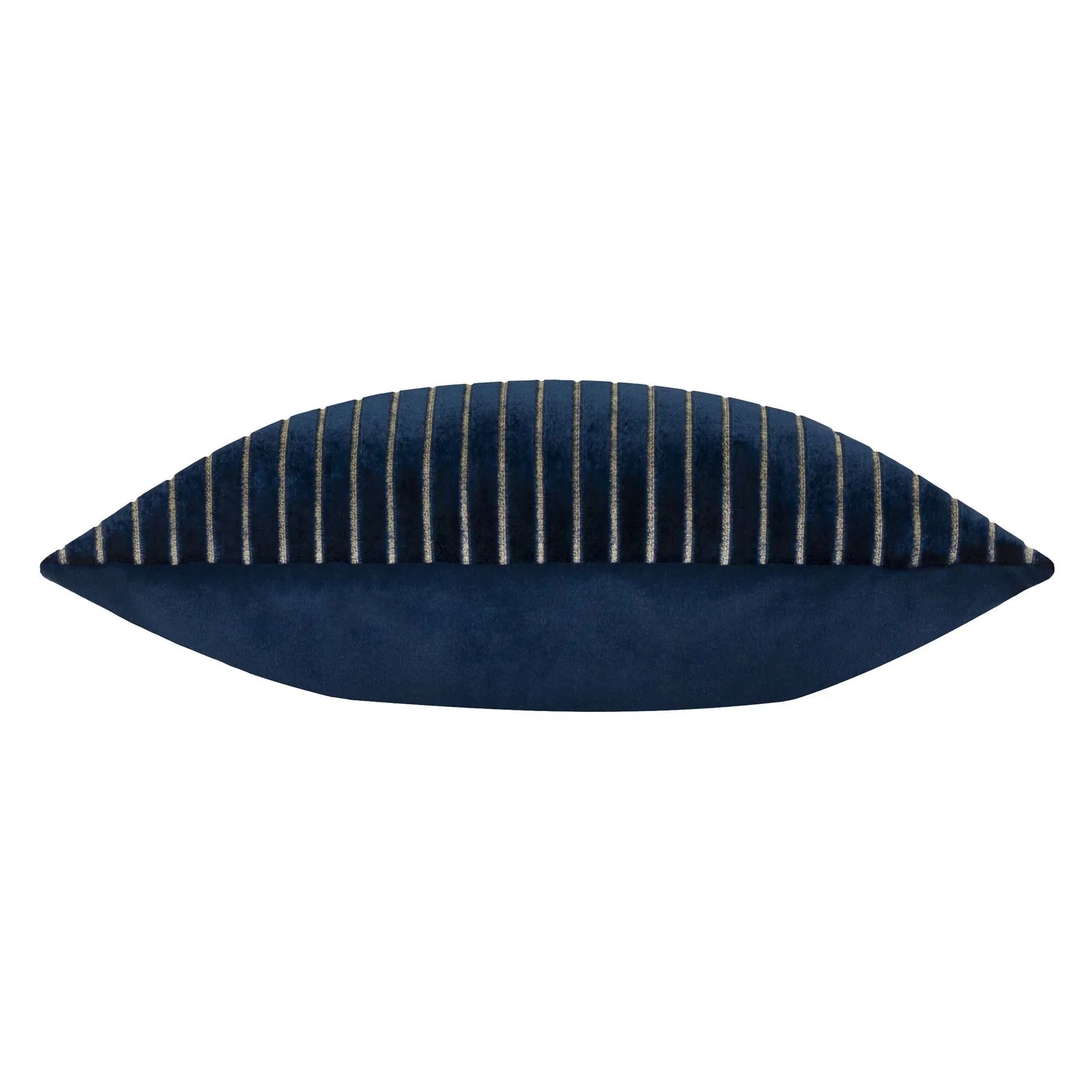 Paoletti Savoy Stripe Velvet Cushion in Navy 4