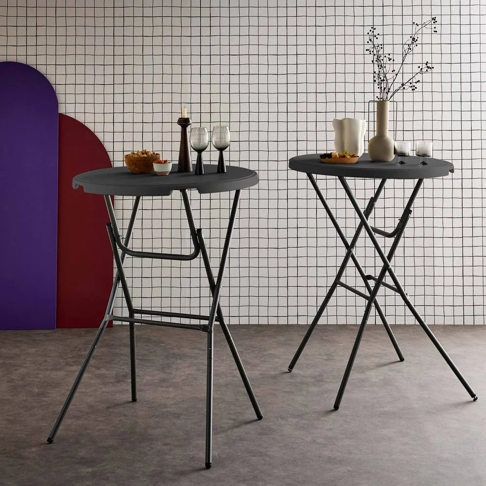 sweeek Pair of foldable high tables in Dark Grey 4