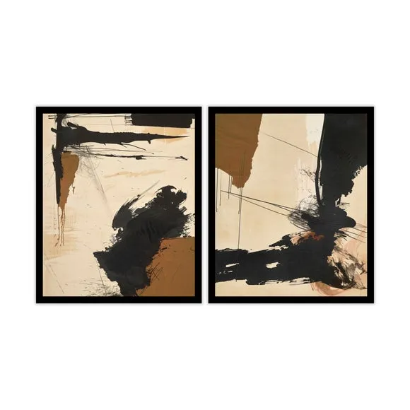 Artko Set of 2 Abstract Passion by J.D Lewis Framed Prints 3