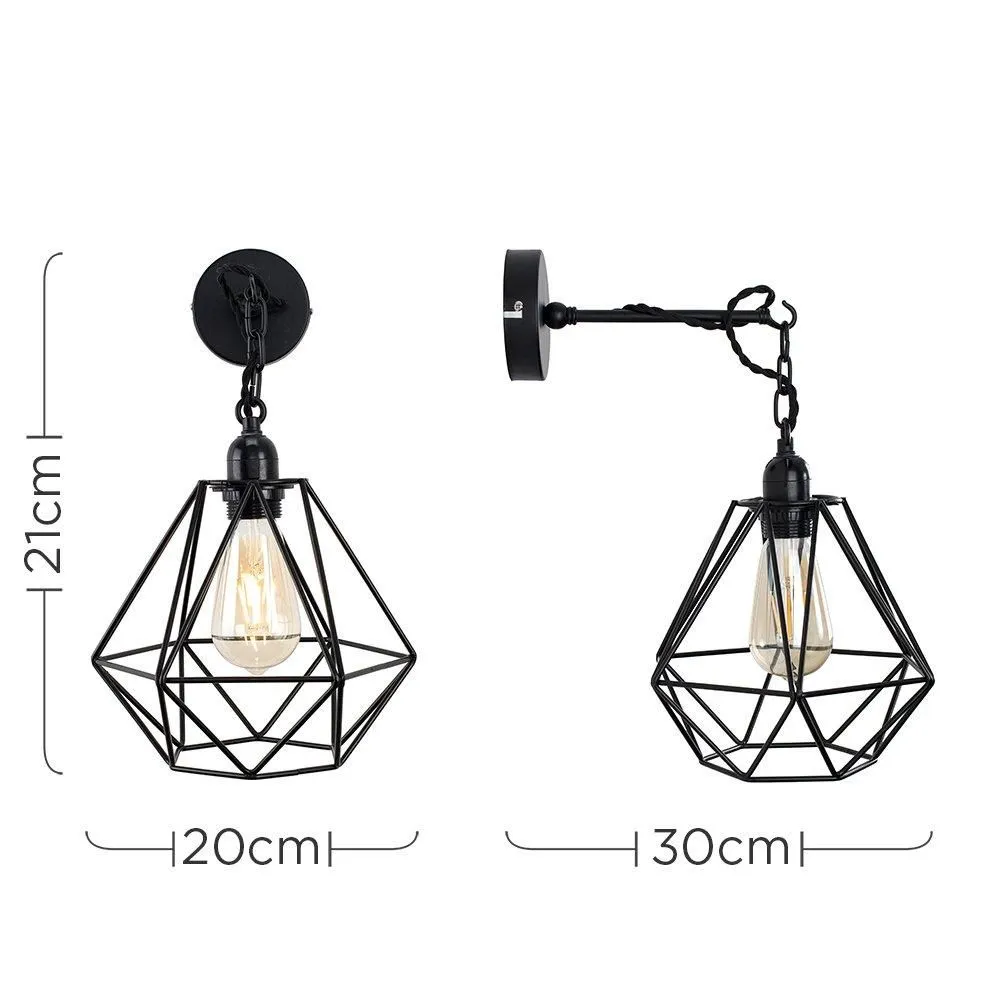 ValueLights Huber Black Ceiling Light Pendant 5