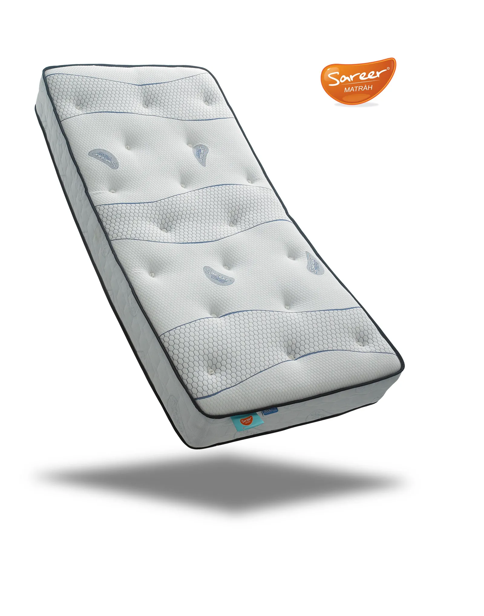 Sareer Furniture Limited Cool Blue Memory Coil Mattress in White 2