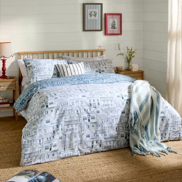 Wylder Nature Abersoch Town 100% Cotton Duvet Cover & Pillowcase Set 1