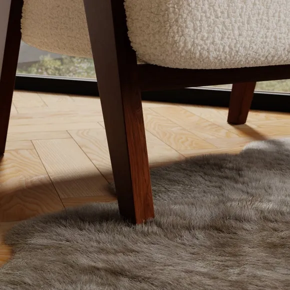 Brynn Cream Borg Accent Chair 5