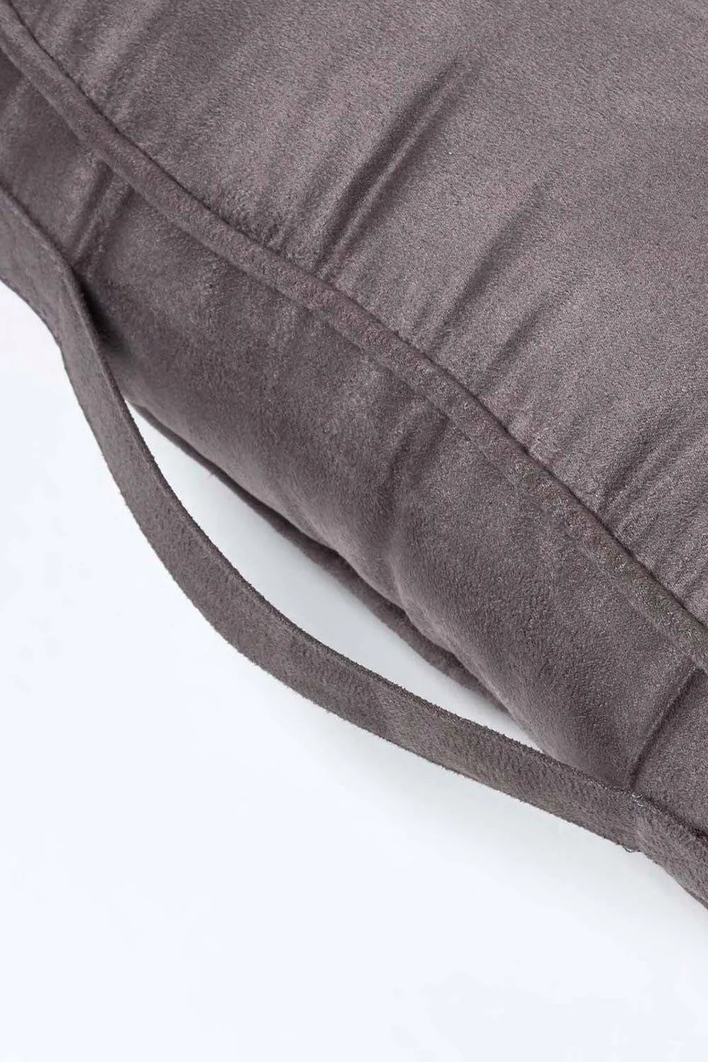 Homescapes Faux Suede Coccyx Cushion in Grey 4