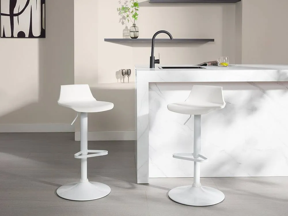 Vente-unique Polypropylene Bar Stool - White - CALAS 3