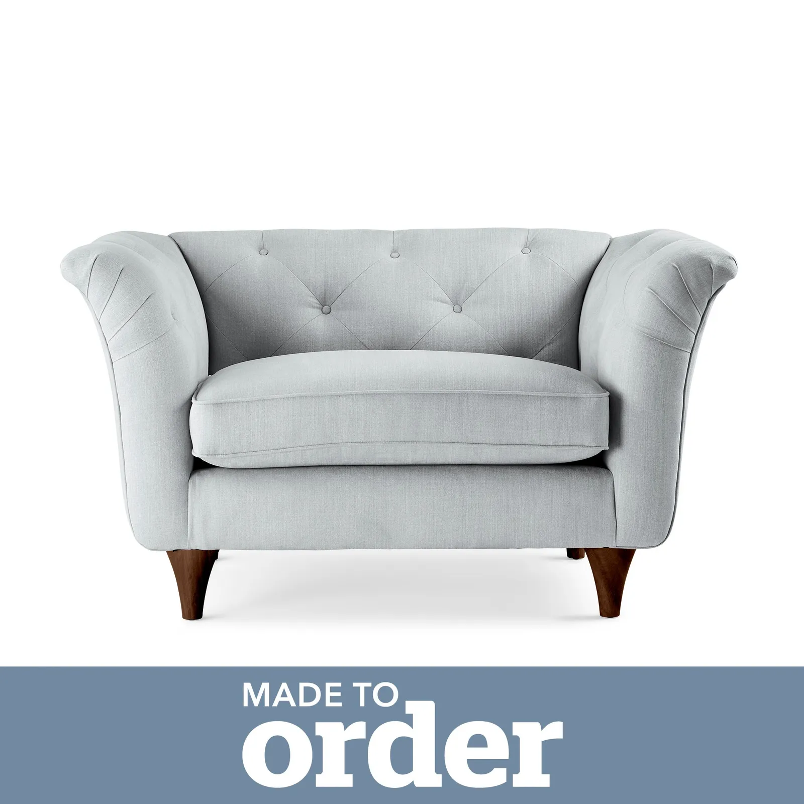 Jaipur Snuggle Chair Brushed Plain Fabric Grey