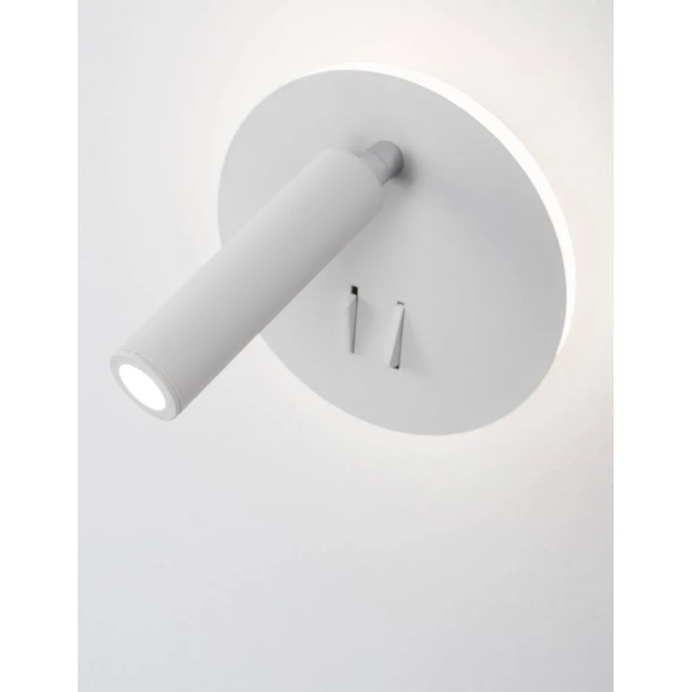 Netlighting Penor Reading Light Sandy White Aluminium Switched LED Cree 9W 780Lm 5