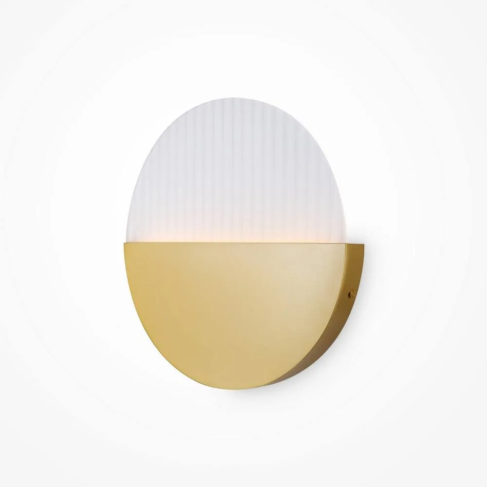 Netlighting Jupiter Modern Integrated LED Wall Lamp Brass 3000K 200lm White Shade in Gold 2