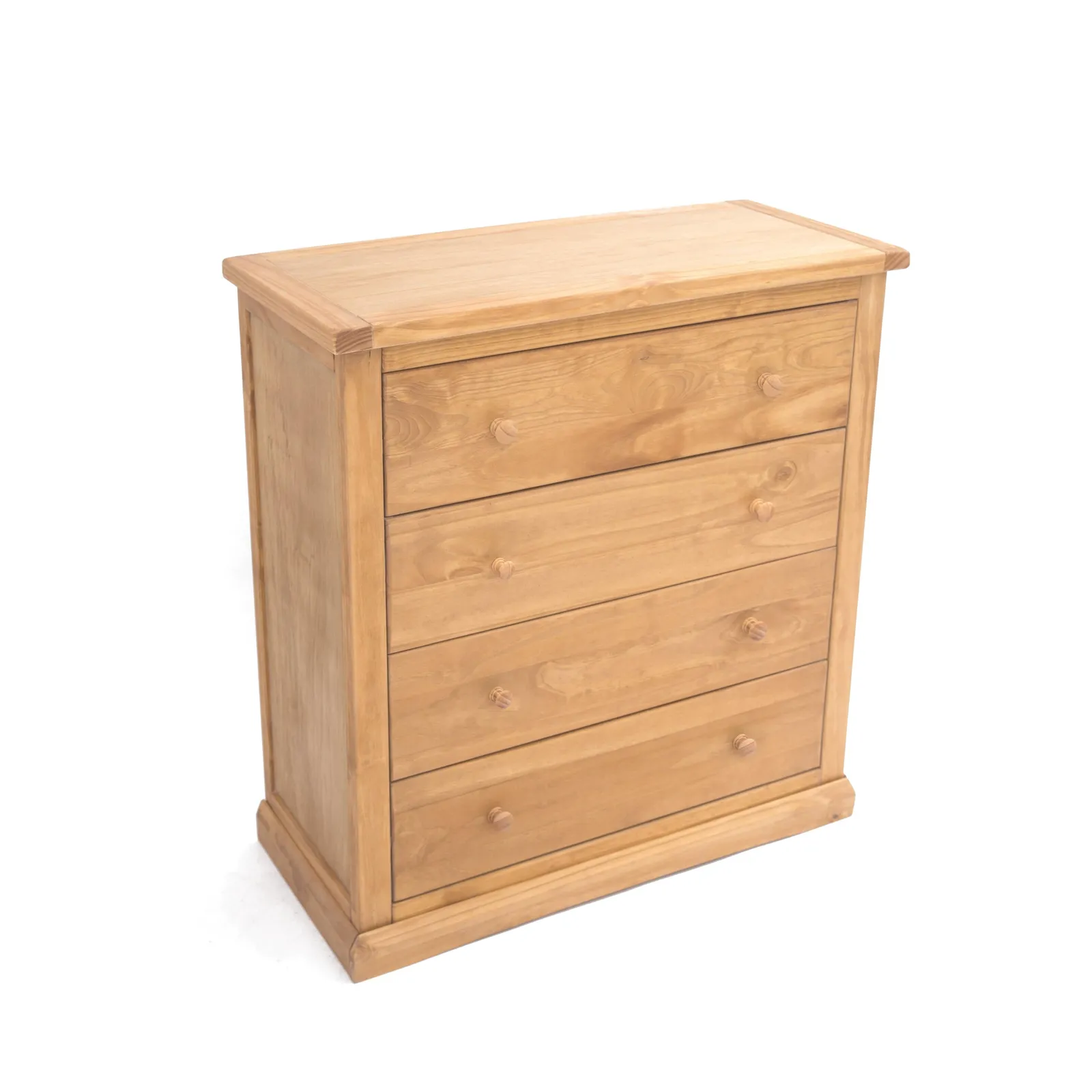 Cabinet Bits Lucca 4 Drawer Chest of Drawers Wood Knob in Light Brown 3