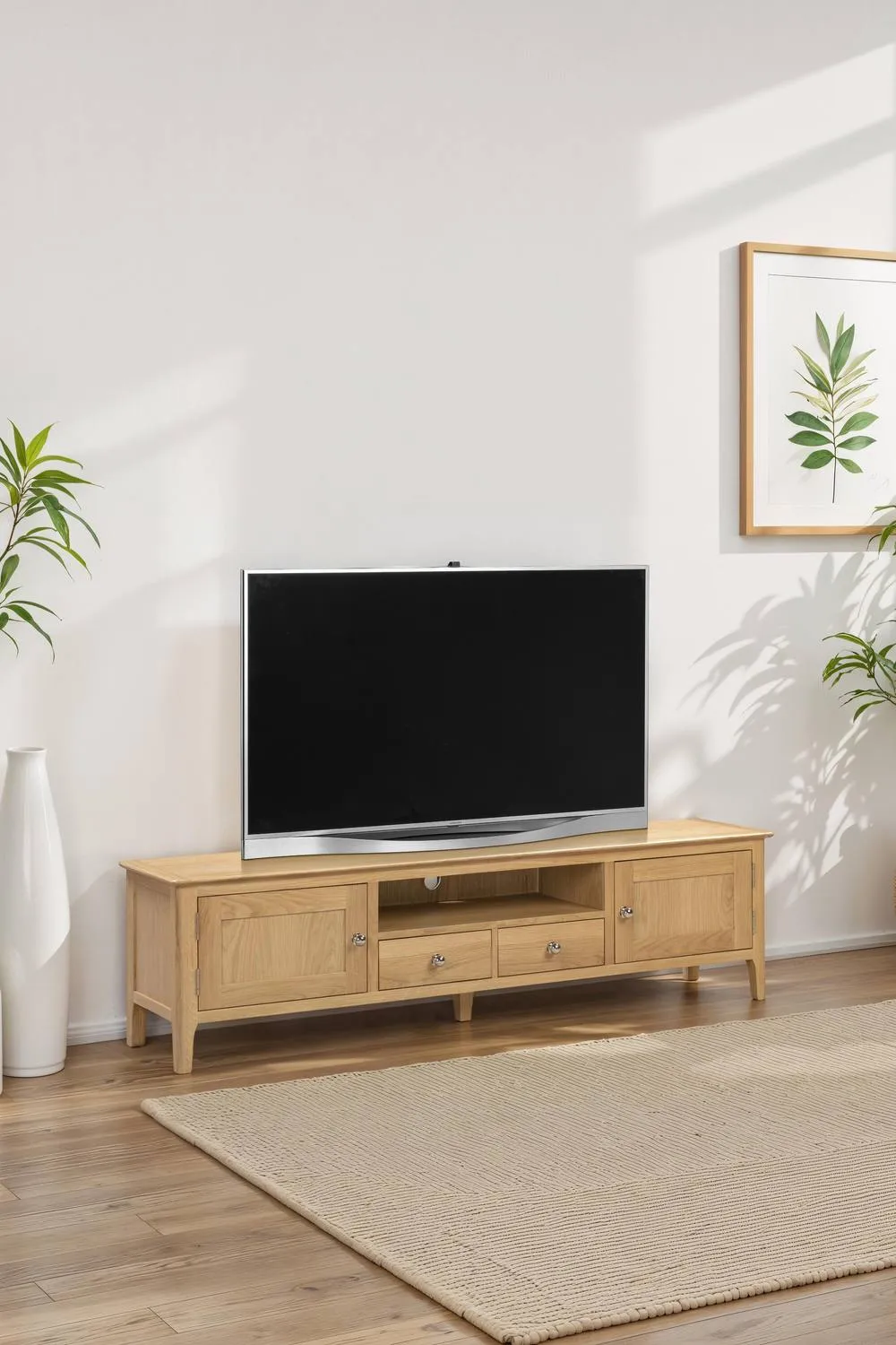 Julian Bowen Cotswold Wide TV Unit in Light Oak