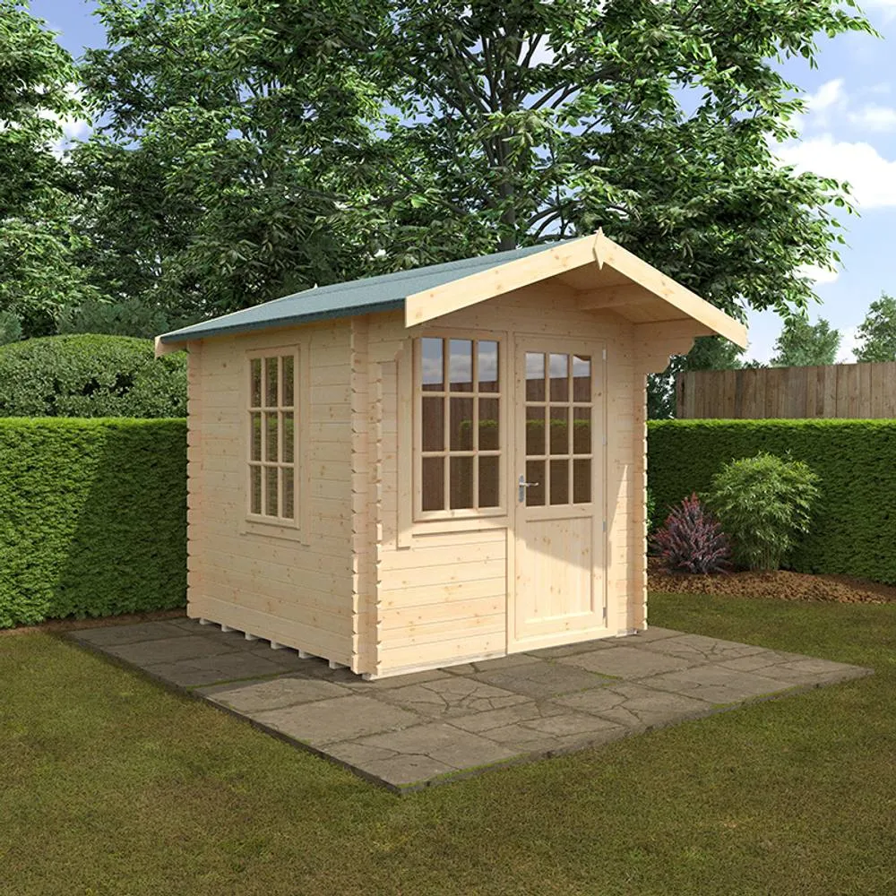Buttercup Farm 8x8 The Carrington 28mm Cabin - L235 x W235 x H251.3 cm in Natural 2