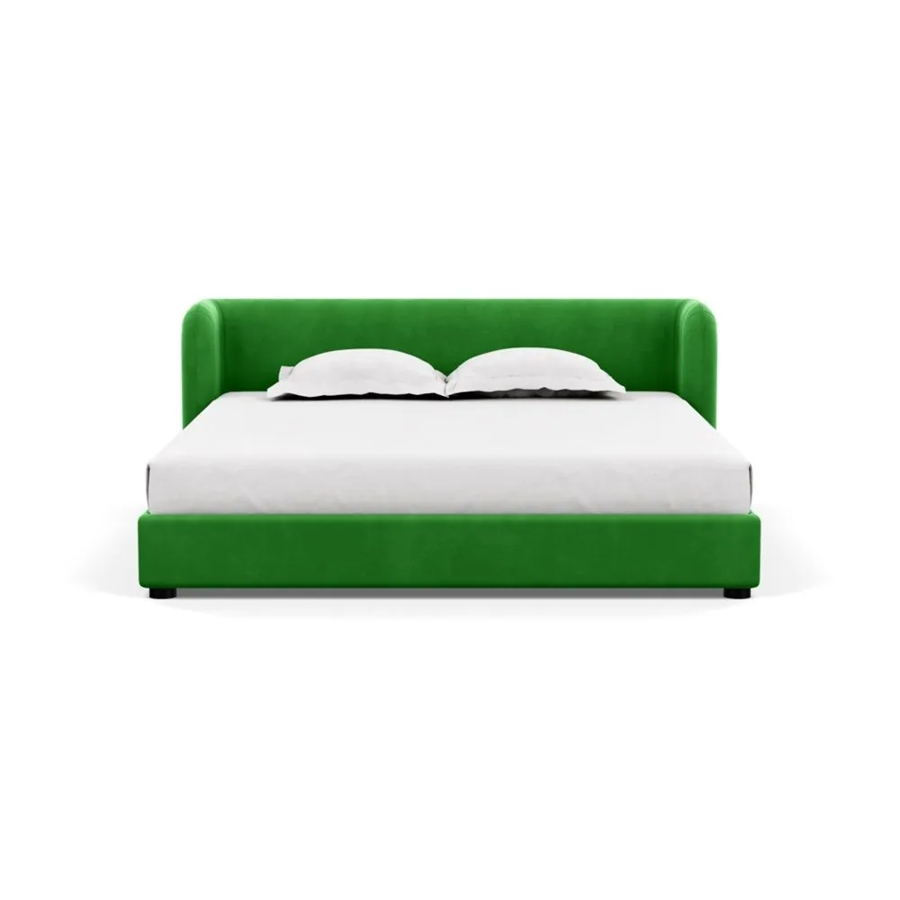 Heal's Group Bed Super King Varese Velvet Emerald