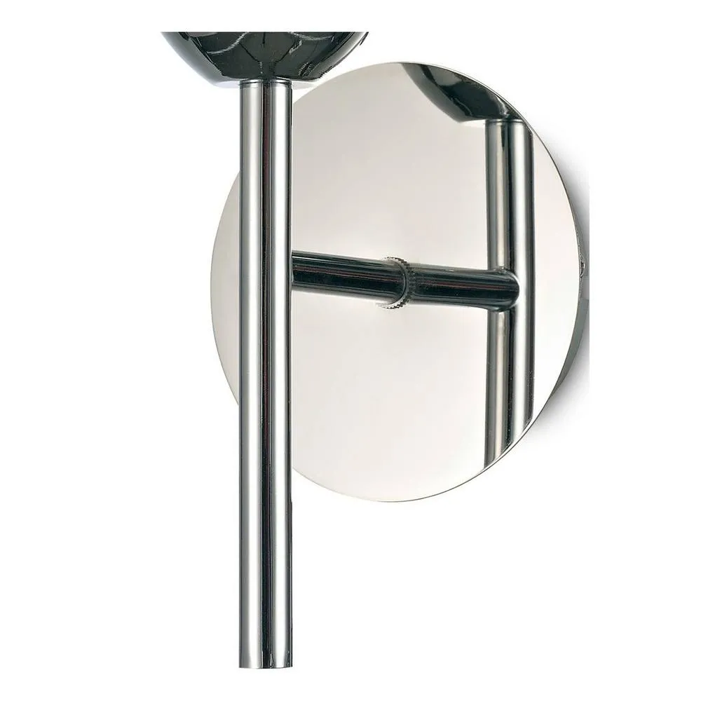 Netlighting Avalon 1 Light G9 Wall Lamp Polished Chrome with Clear Prismatic Glass in Grey 3