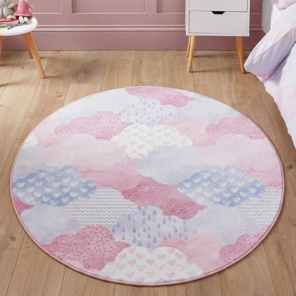 Catherine Lansfield Kids Soft As A Cloud Circle Rug