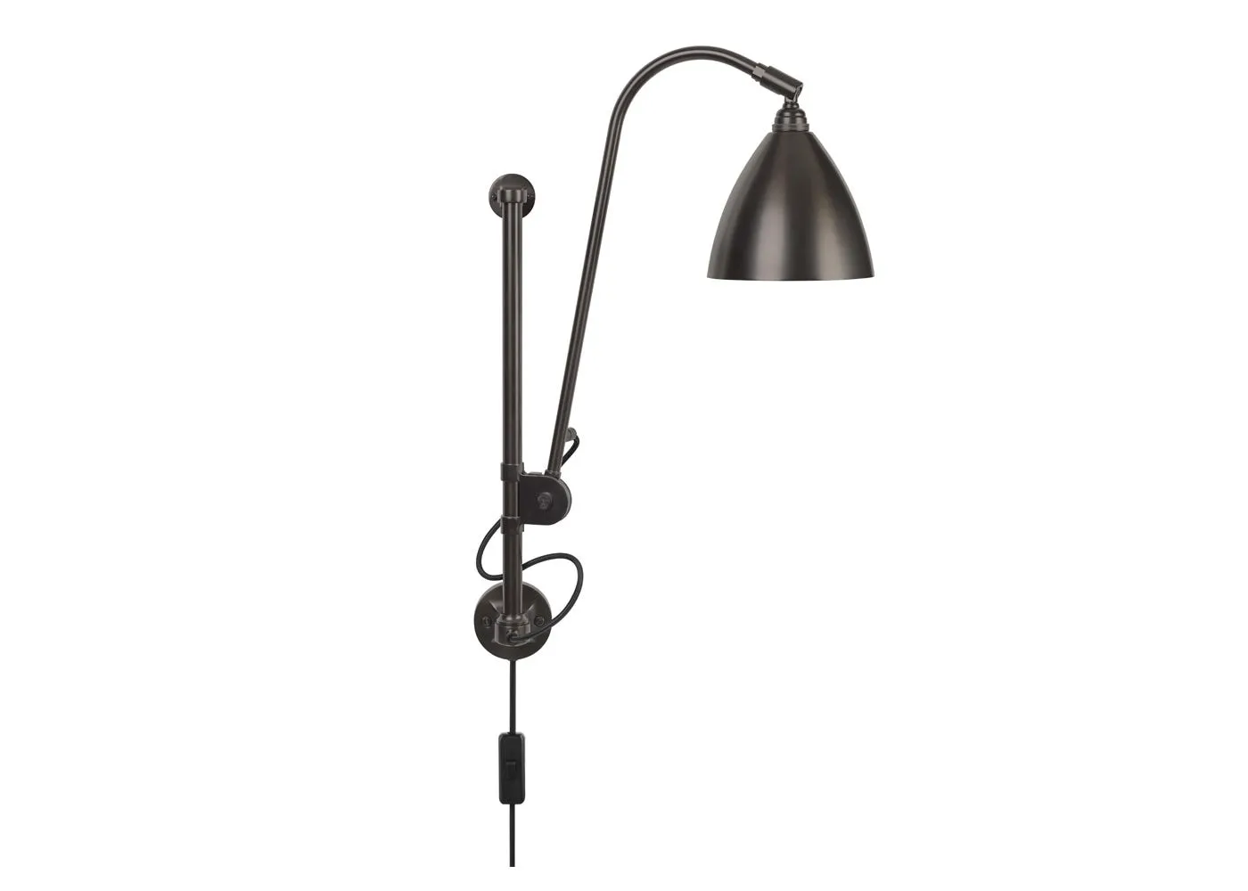 Gubi Bestlite BL5 Wall Lamp Black Brass Base Black Brass Shade 1