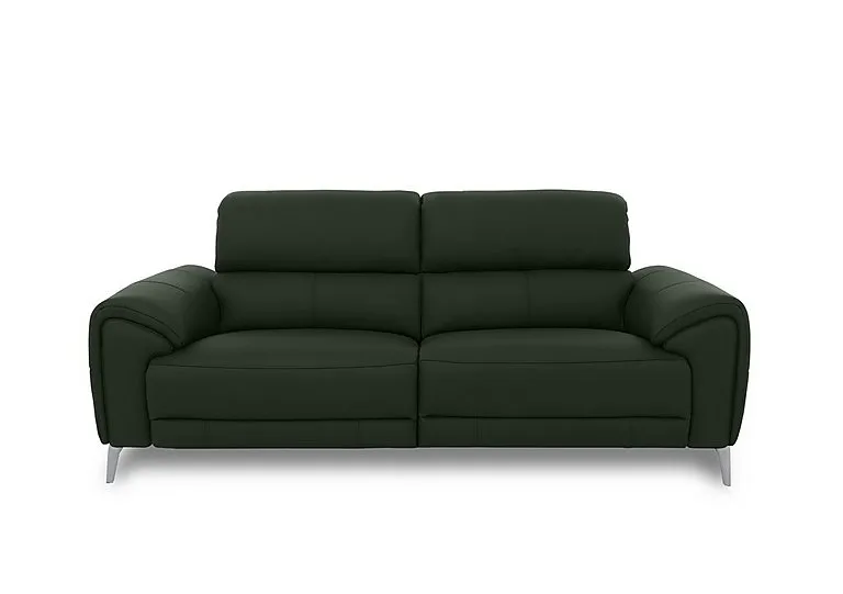 Vino Leather 3 Seater Sofa - Oslo Pine
