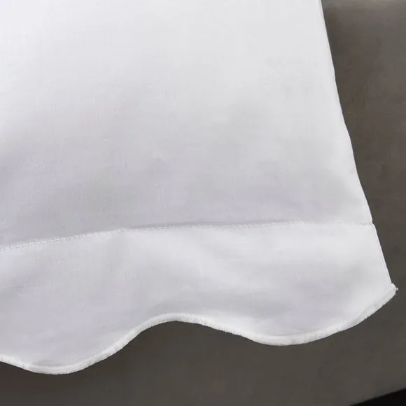 Appletree Boutique Scallop Edge 200 Thread Count 100% Cotton Duvet Cover & Pillowcase Set 4