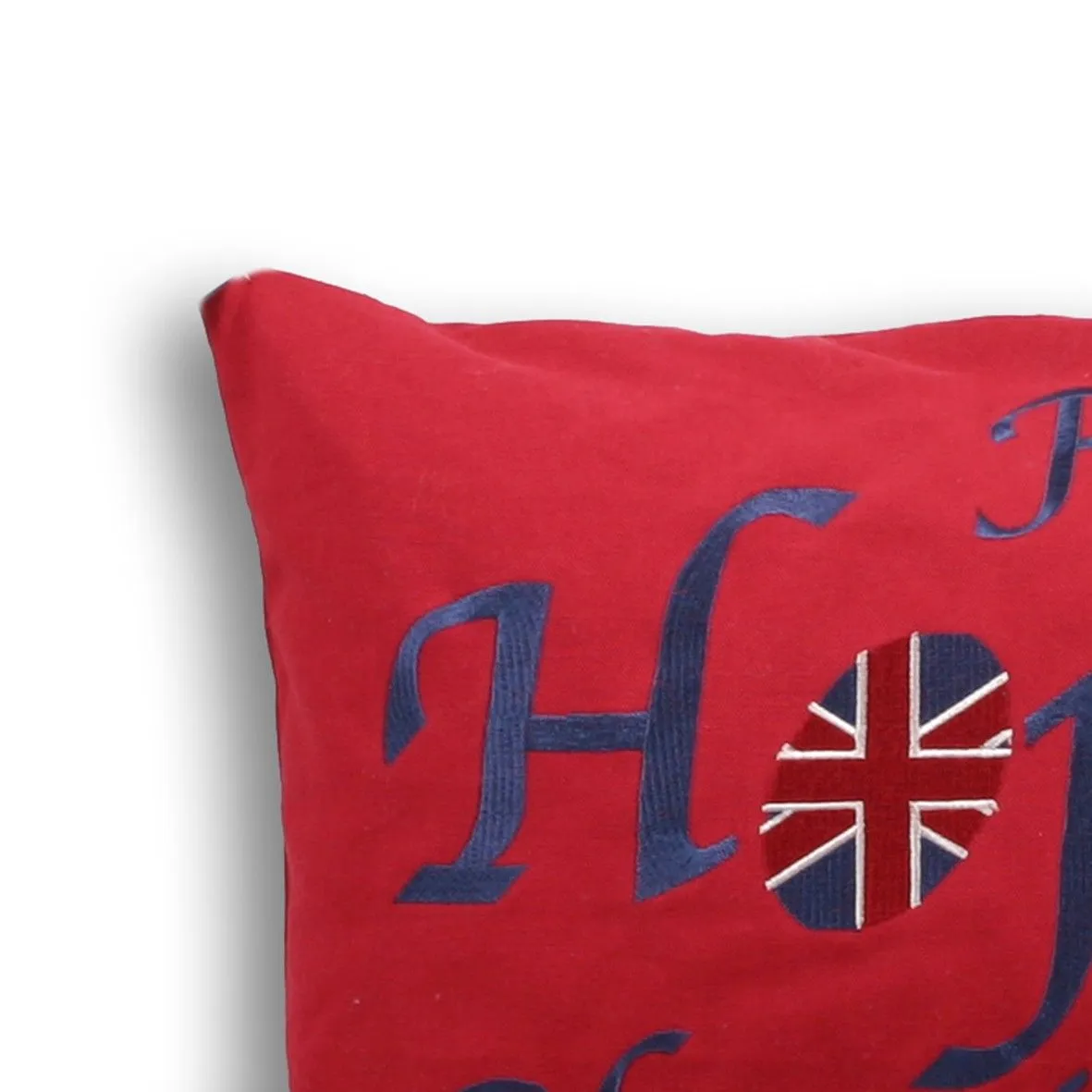 Paoletti Faith Union Jack Printed Cushion in Red 2