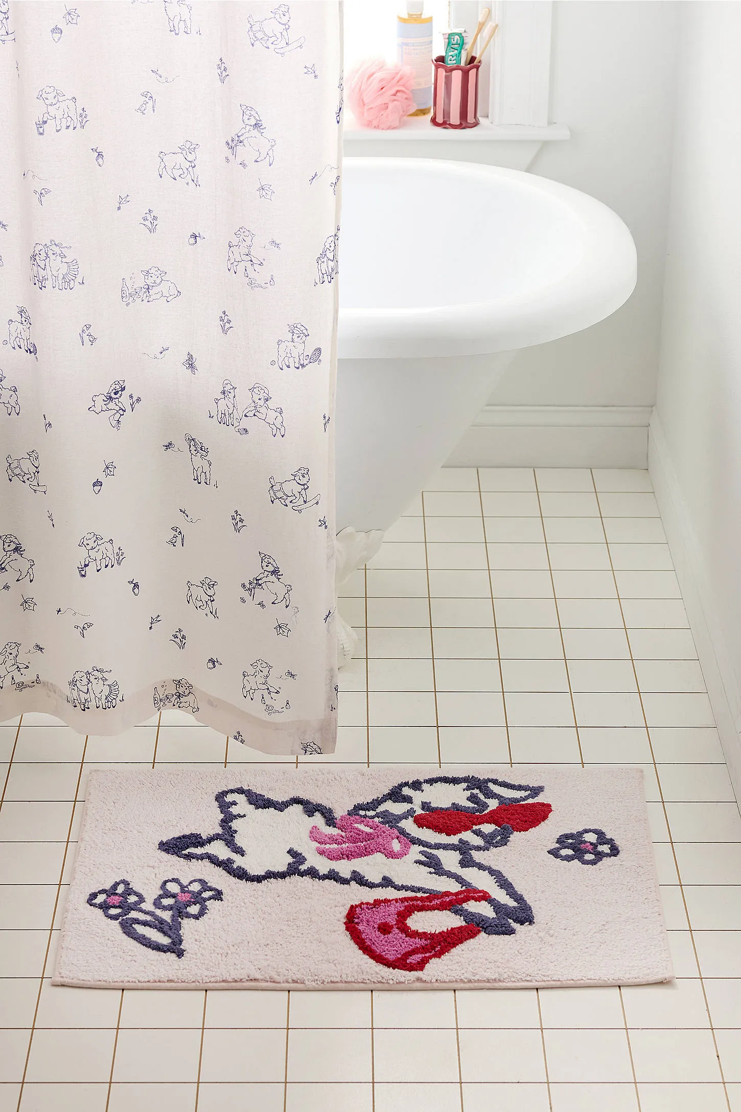 Sassy Lamb Bath Mat