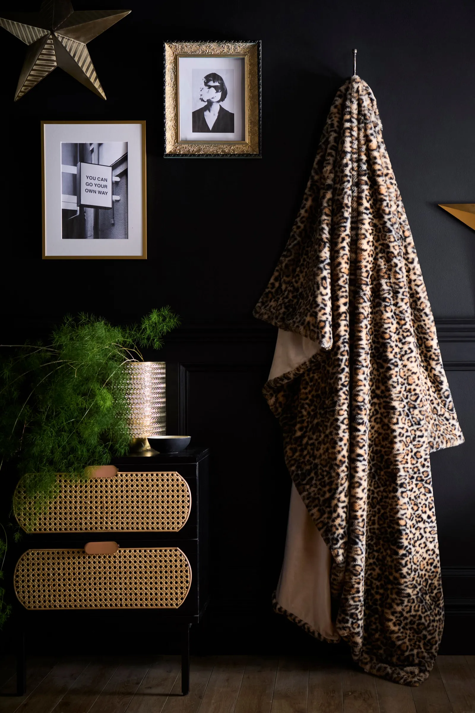 Fusion 'Leopard Throw' Leopard Print Fleece Throw in Natural
