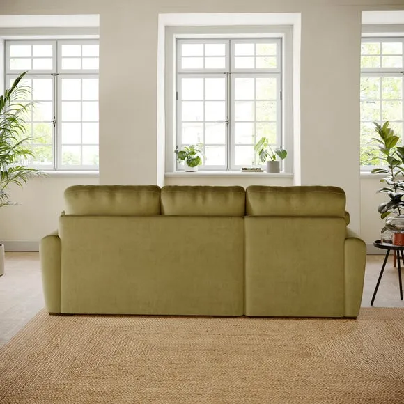 Milton Matte Velvet Corner Chaise Sofa 2