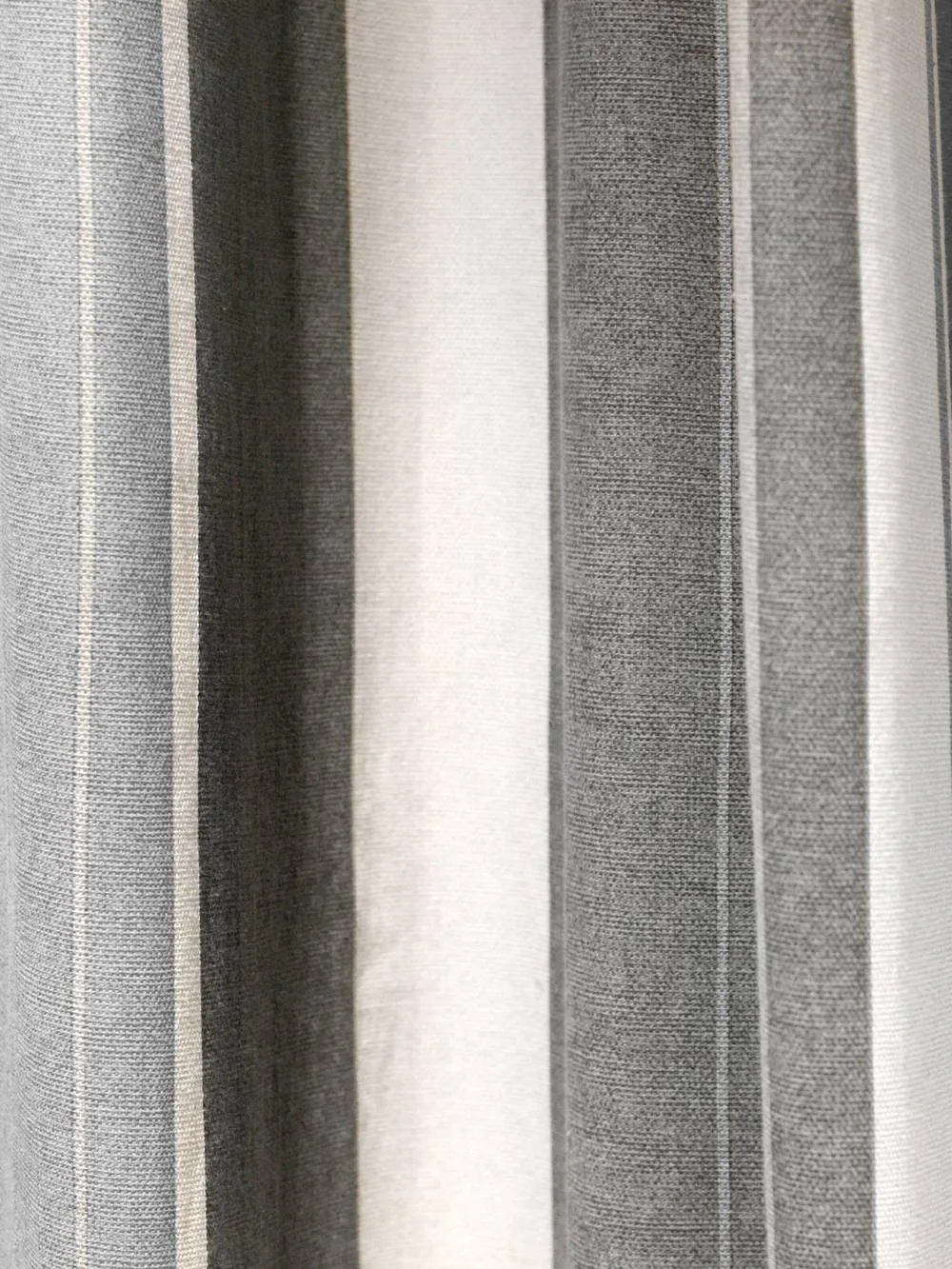 Fusion 'Whitworth Stripe' Fully Lined 100% Cotton Eyelet Curtains in Grey 3
