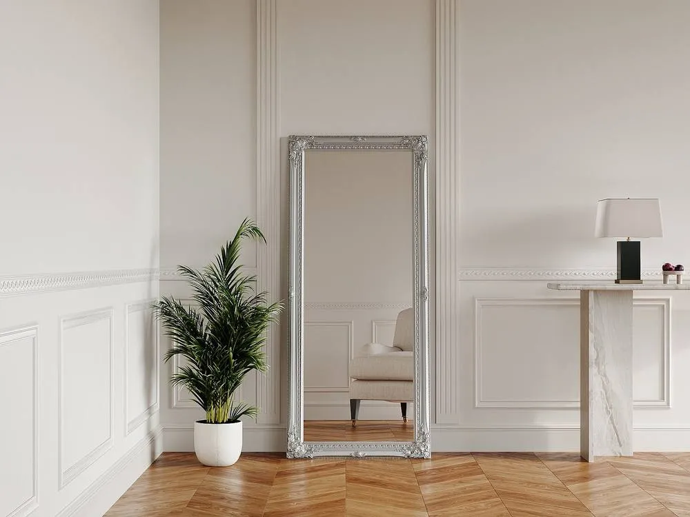 Vente-unique Eucalyptus Wood Mirror With Mouldings - L60 X H140 Cm - Silver 3
