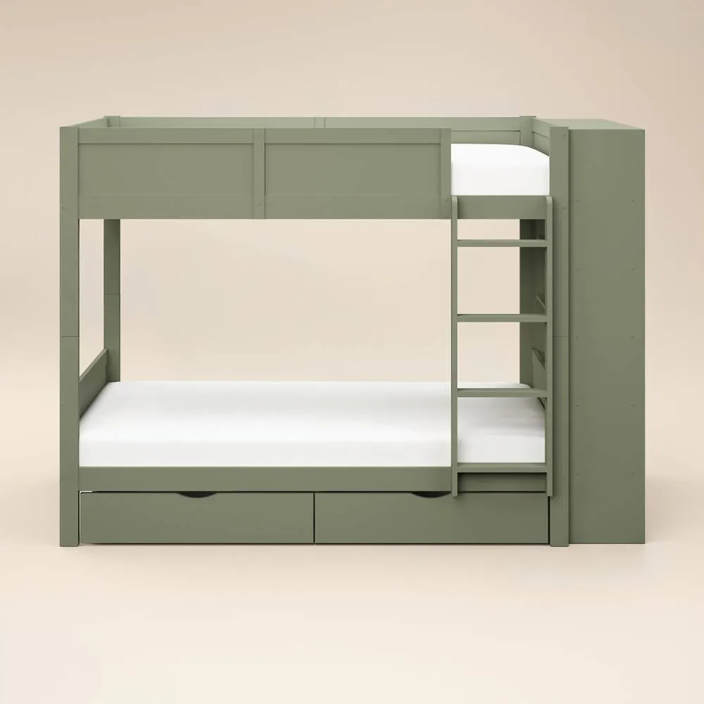 Flair Ruby Wooden Bunk Bed with Storage in Green 6