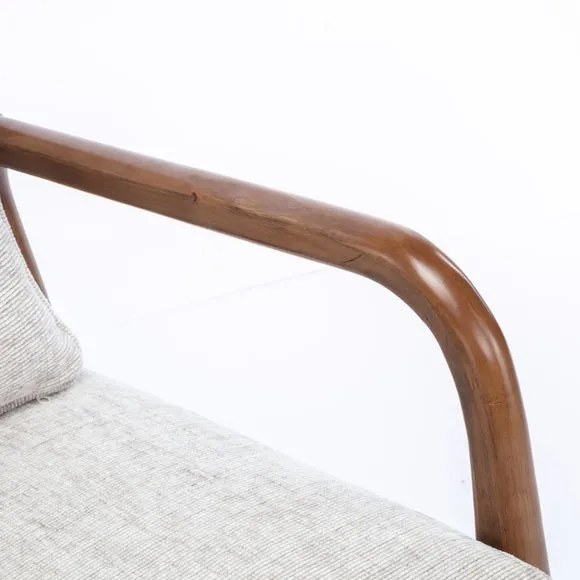 Khali Chenille Wooden Arm Rocking Chair 6