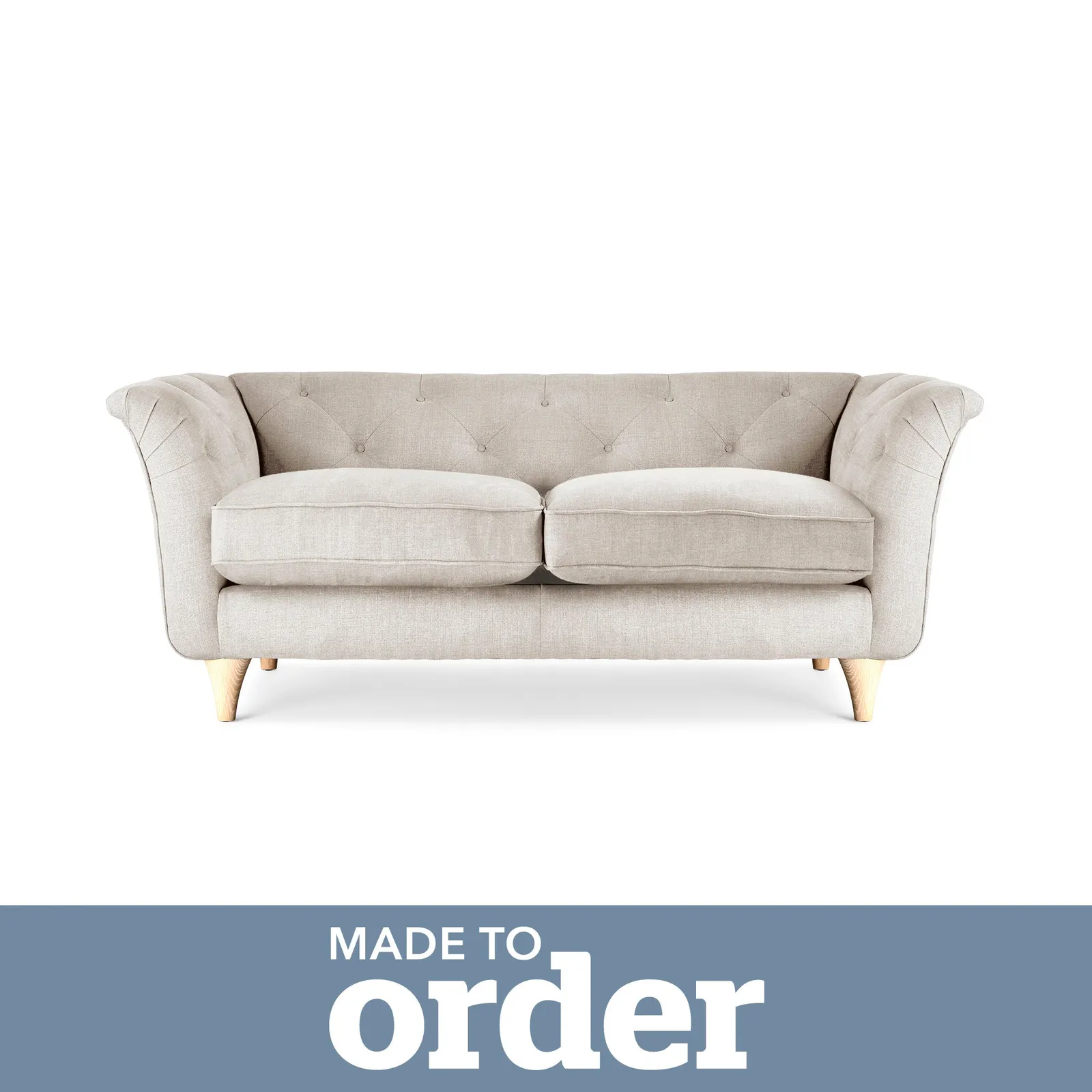 Jaipur 2 Seater Sofa Brushed Plain Fabric Brushed Plain Silk
