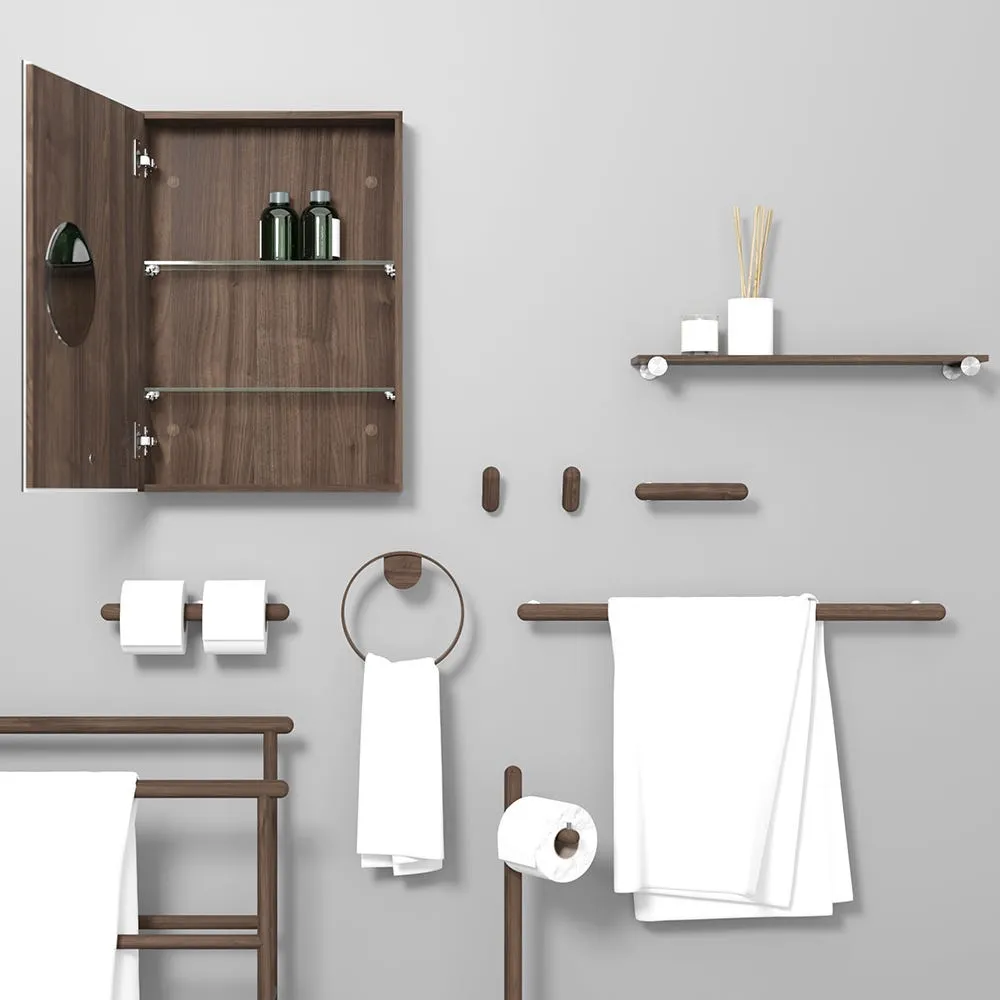 Wireworks Yoku Ring Towel Holder Natural Oak 4