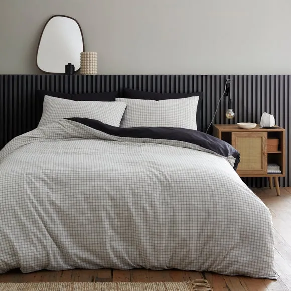 Brendan Check Polycotton Duvet Cover & Pillowcase Set