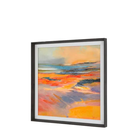 Cedar and Sage Warm Abstract Scene Framed Canvas 2