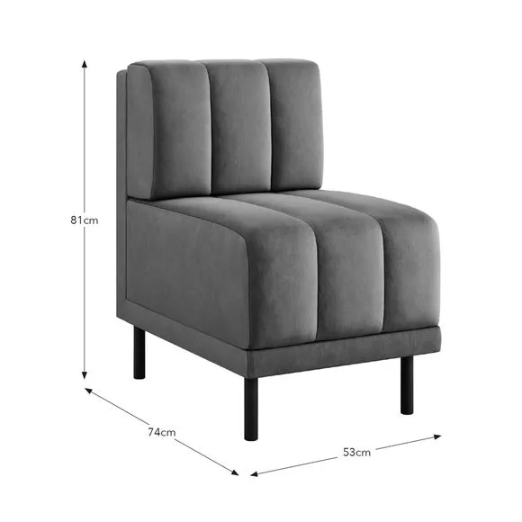 Amali Small Dining Bench, Matte Plush Velvet 6