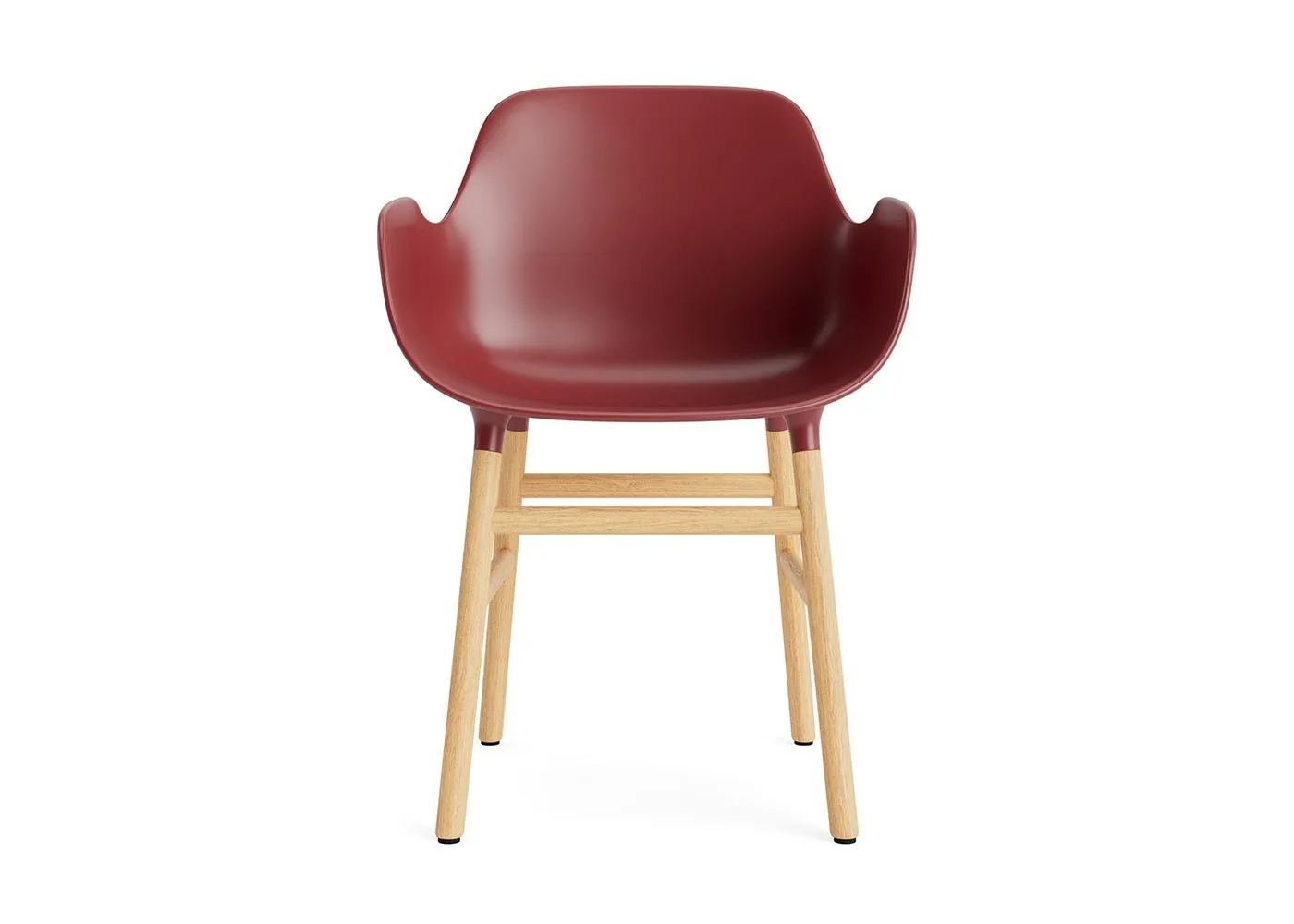 Normann Copenhagen Form Armchair Red Shell Oak Legs