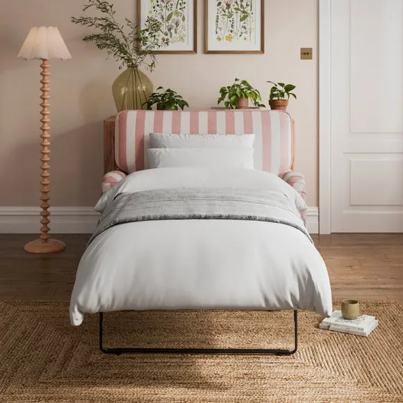 Beatrice II Woven Stripe Single Snuggle Sofa Bed 1