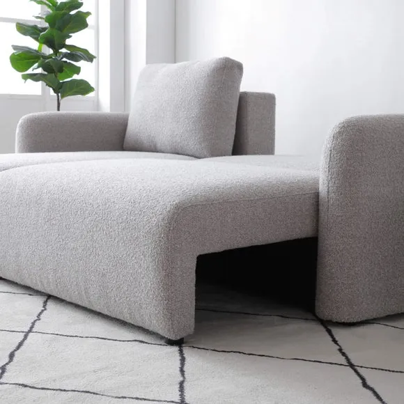 Finty Soft Boucle Corner Sofa Bed 4