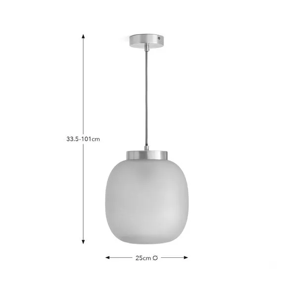 Lixue Recycled Glass Frosted Smoked Pendant Light 5